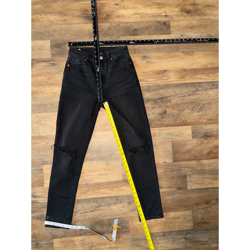 American Eagle women’s STRIGID distressed mom black denim jeans - Picture 14 of 16